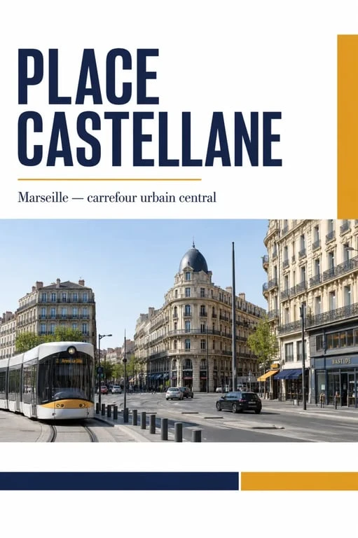 Castellane Marseille quartier : vue de la Place Castellane et du tram