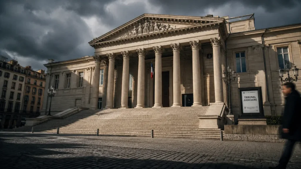 Palais de justice de Marseille : façade aux 25 marches