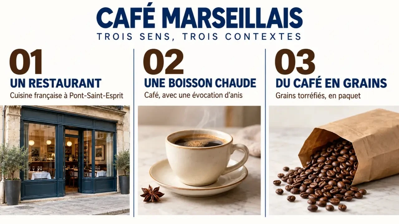 Les trois sens du café marseillais : restaurant, boisson chaude à l’anis et café en grains
