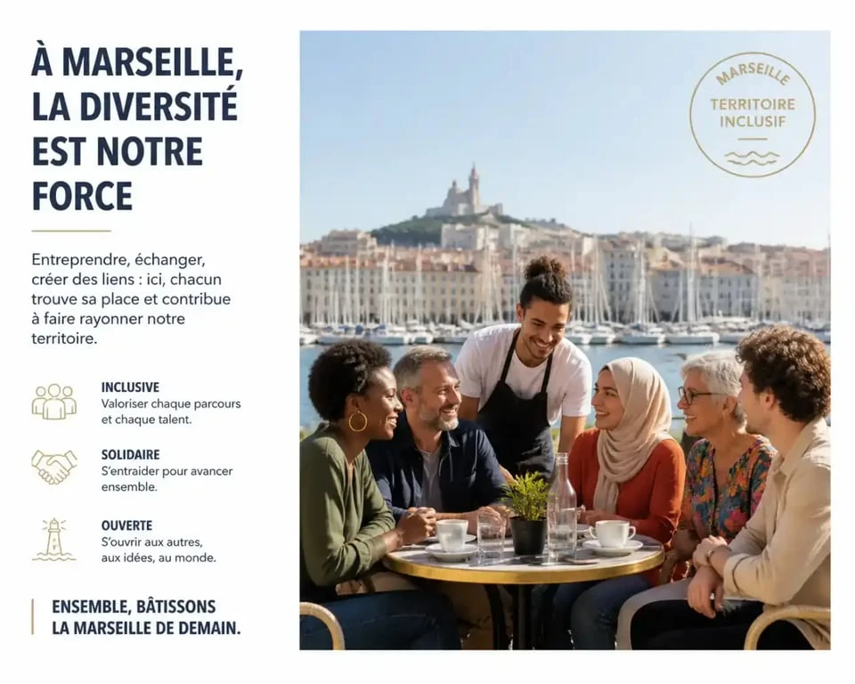 Groupe d'amis se rencontrant à Marseille via la plateforme Si on sortait