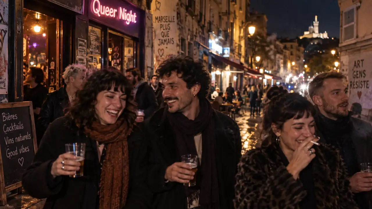 Gay bars Marseille : ambiance queer au Cours Julien, sortie de bar la nuit