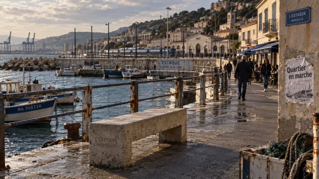 l'Estaque quartier dangereux : front de mer et quais, ambiance portuaire