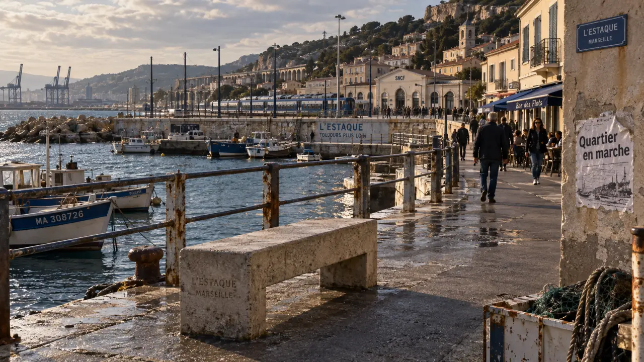 l'Estaque quartier dangereux : front de mer et quais, ambiance portuaire