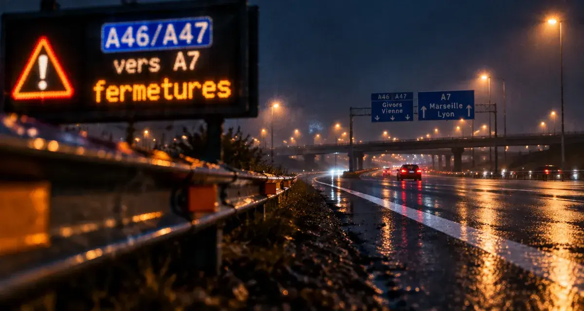 A46 et A47 : accès à l’A7 vers Marseille fermés lundi soir