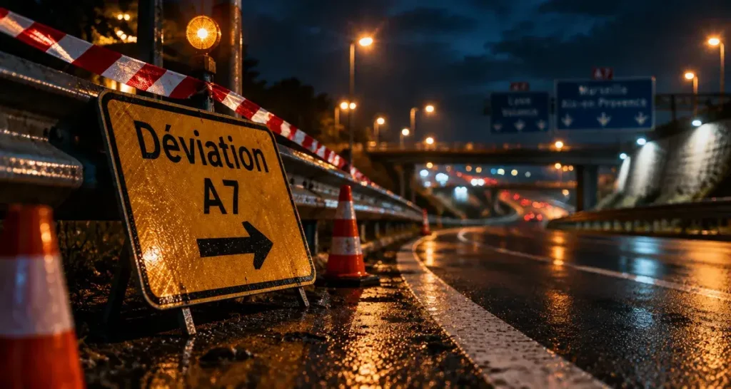 A7 fermée vers Marseille mercredi soir à la bifurcation avec l’A8