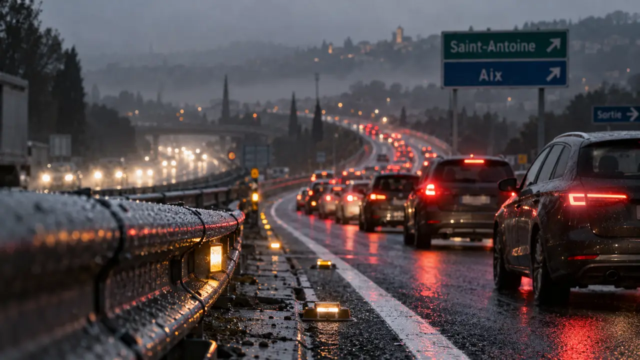 Accident sur l’A7 à Saint-Antoine : circulation difficile vers Aix