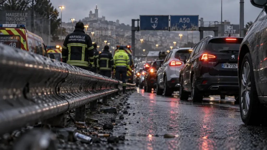 Accident sur la L2 à Marseille : la circulation perturbée vers Aubagne