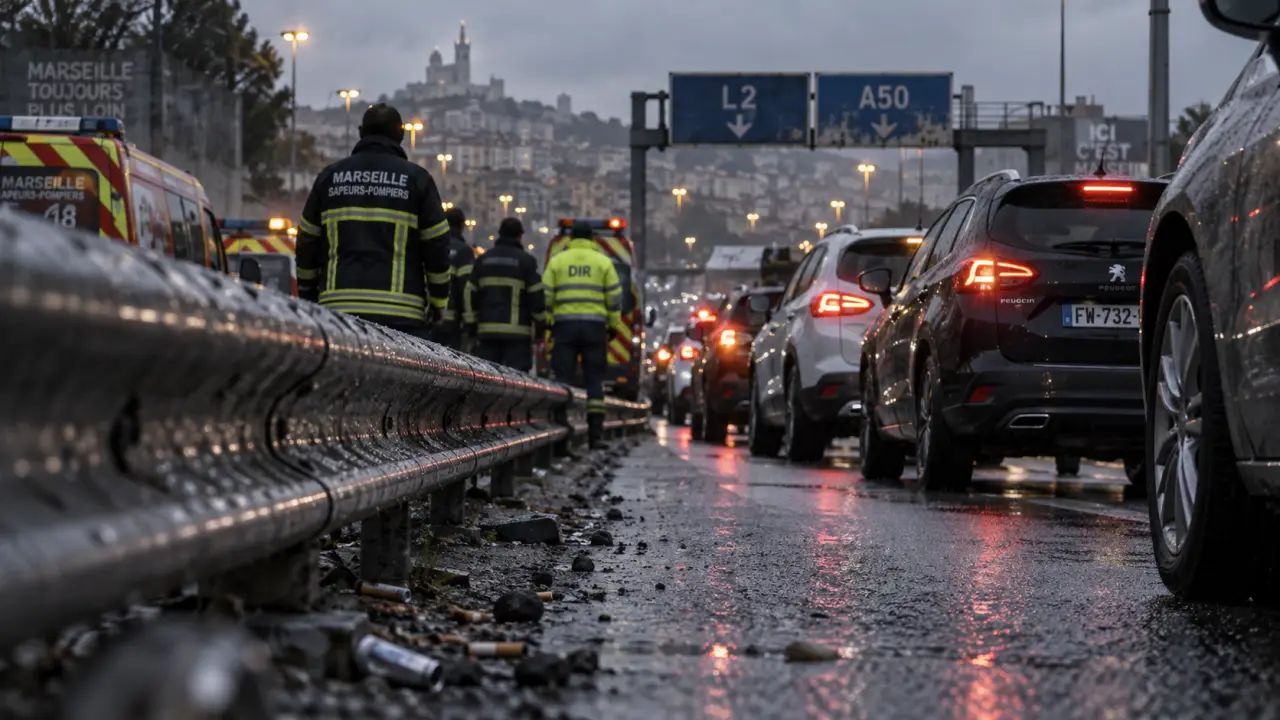 Accident sur la L2 à Marseille : la circulation perturbée vers Aubagne