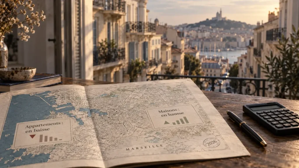 Immobilier à Marseille : les appartements baissent, les maisons résistent en 2026
