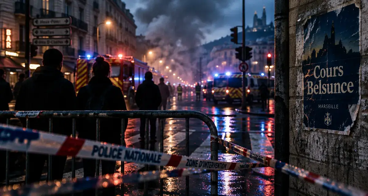 Incendie cours Belsunce : les pompiers déployés dans le centre de Marseille