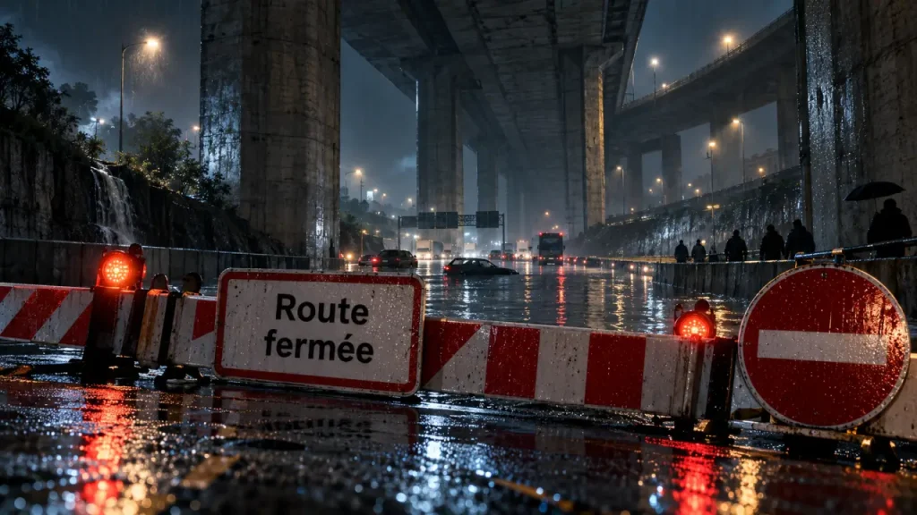 Inondations : l’A55 coupée à Martigues, l’A7 saturée à Marseille