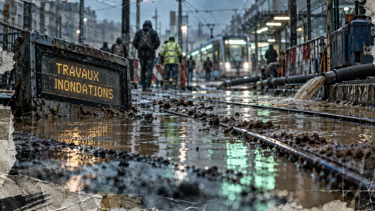Inondations à Marseille : tramways arrêtés et métro M2 perturbé