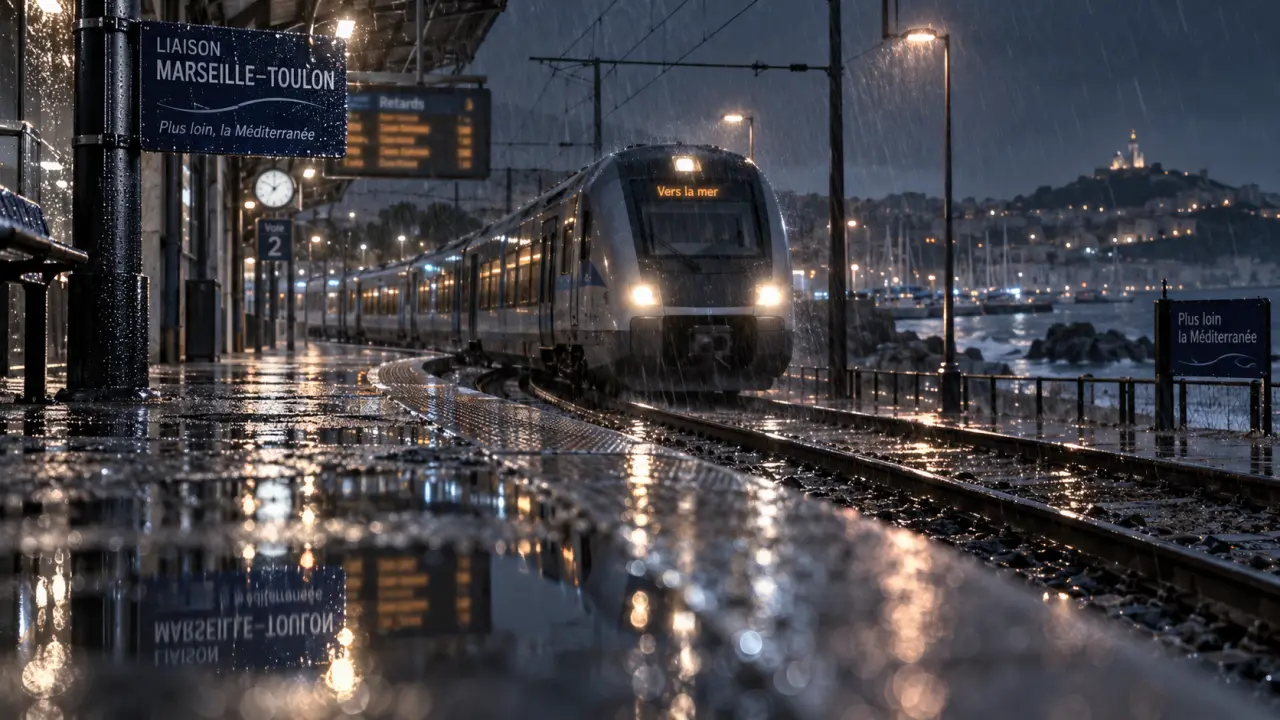 Inondations : TER perturbés entre Marseille et Toulon via Cassis