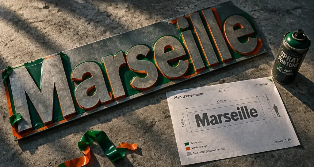 Les lettres Marseille vont changer de couleur dès lundi