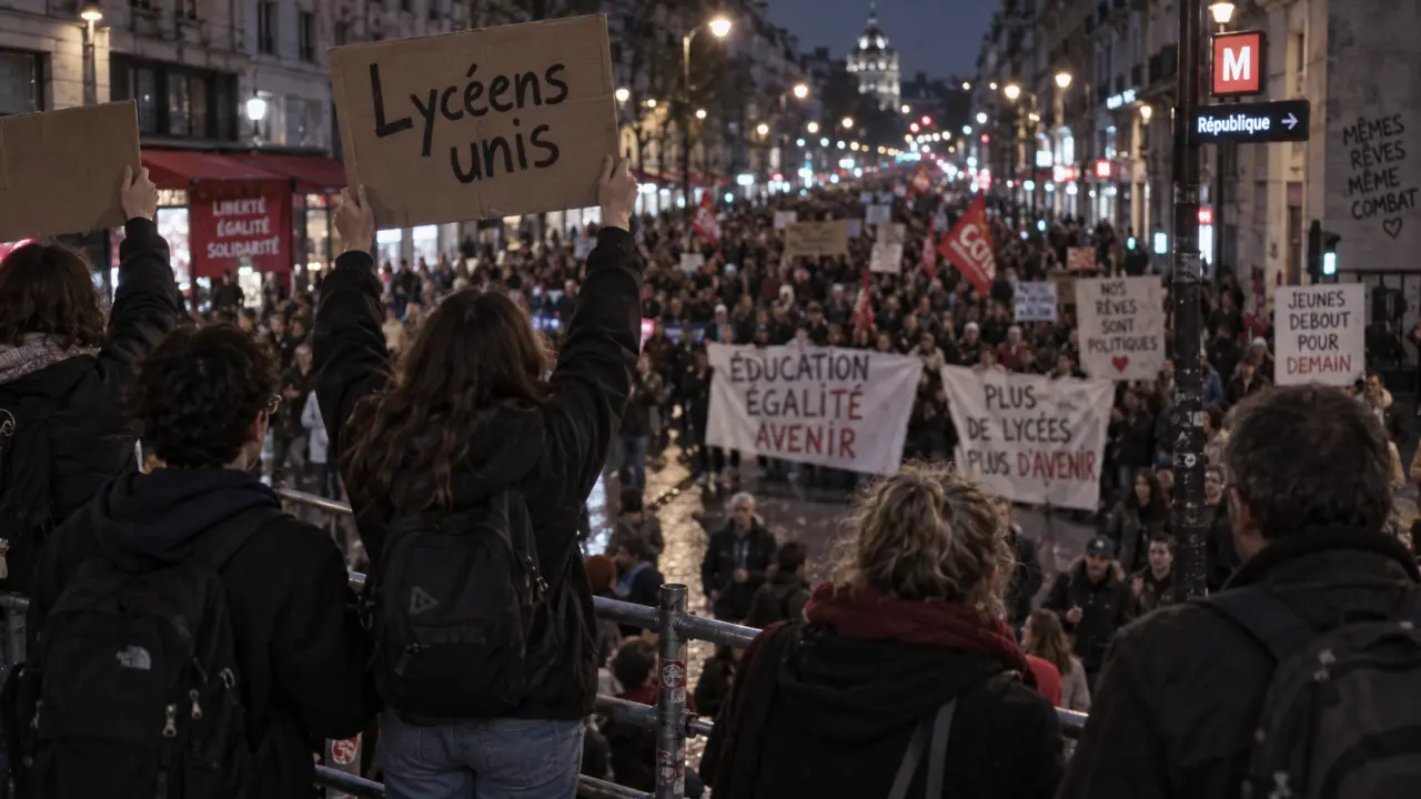 À Marseille, une mobilisation lycéenne encadrée par parents et syndicats