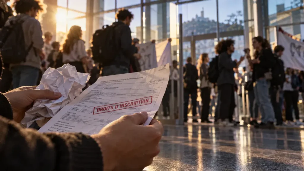 À Marseille, les étudiants étrangers mobilisés contre la hausse des frais