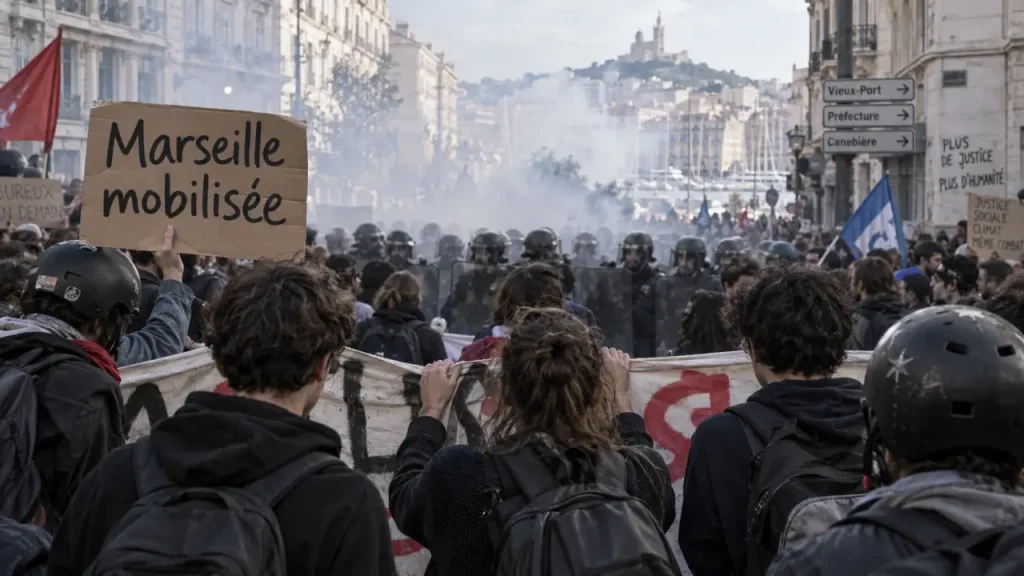 À Marseille, lycéens et étudiants ont de nouveau manifesté jeudi