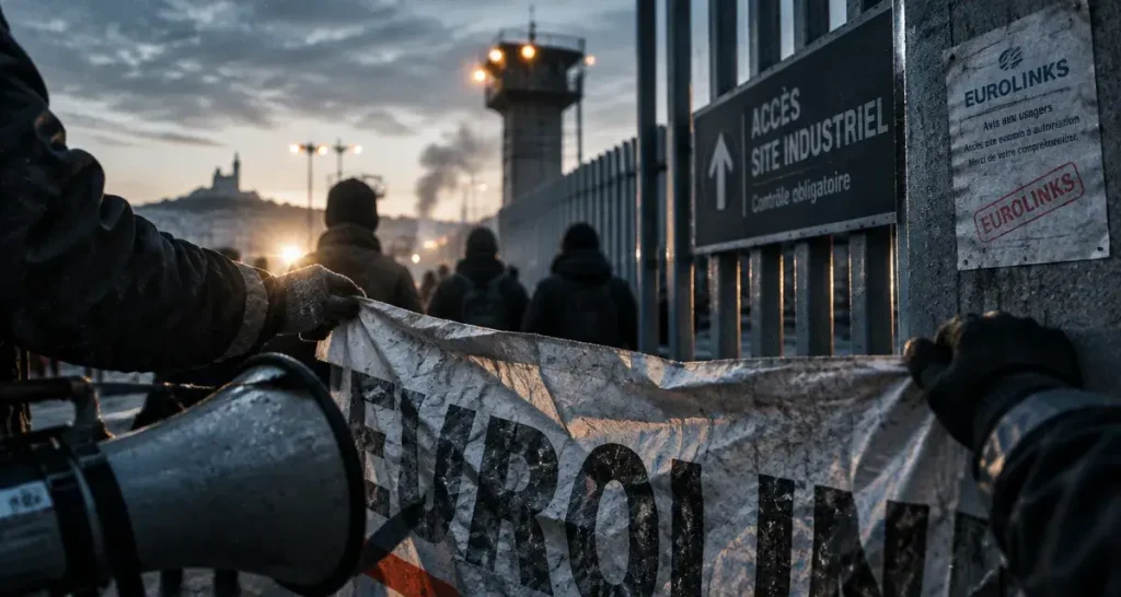 À Marseille, l’usine Eurolinks bloquée par une centaine de manifestants