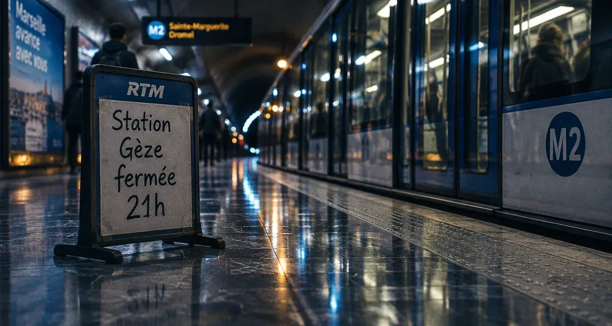 Métro M2 à Marseille : la station Gèze non desservie jeudi soir