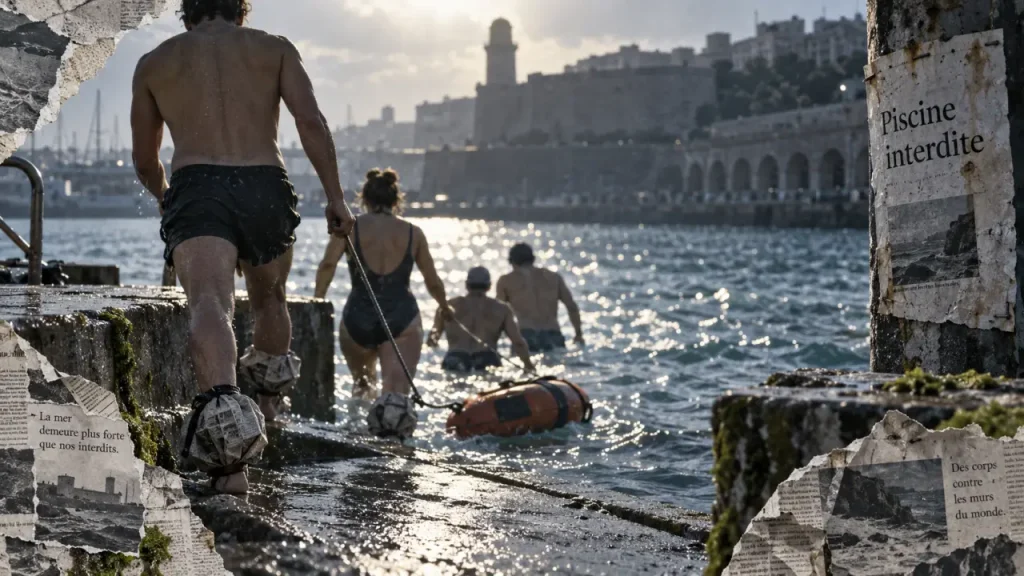 Au Mucem, les Libres nageurs réclament l’ouverture d’une baignade