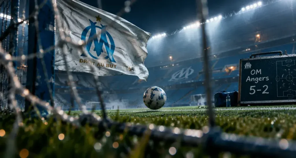 L’OM s’impose 5-2 à Angers et remonte provisoirement à la 8e place