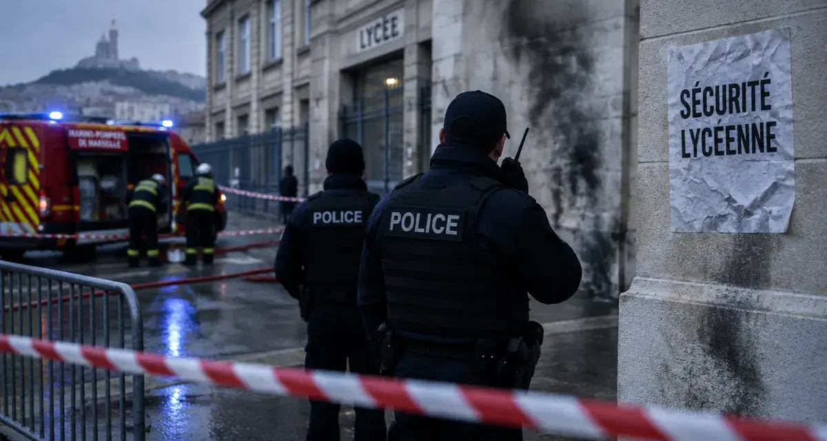 Marseille : un policier blessé par un tir de mortier lors d'un blocus lycéen