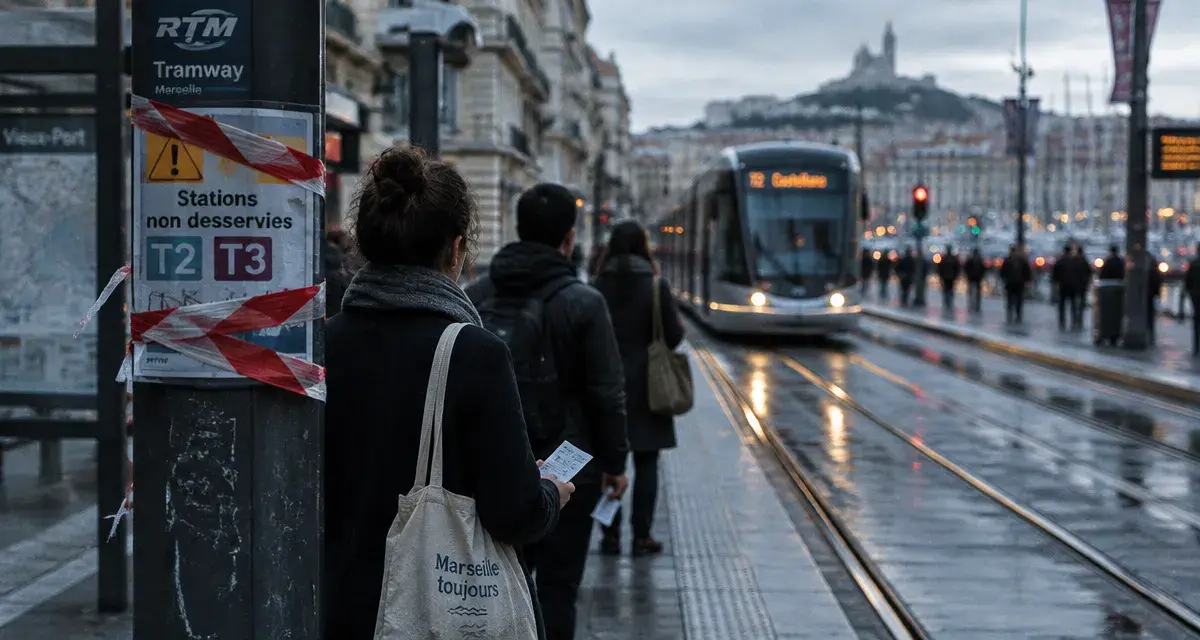 Tramway à Marseille : des arrêts non desservis sur les lignes T2 et T3